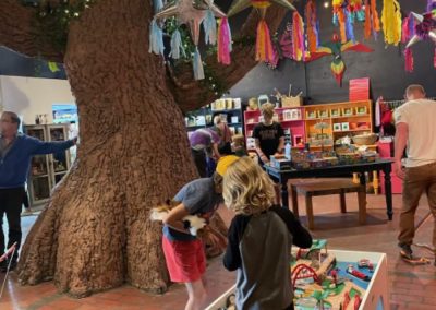 The tree room at the Toyful toy shoppe